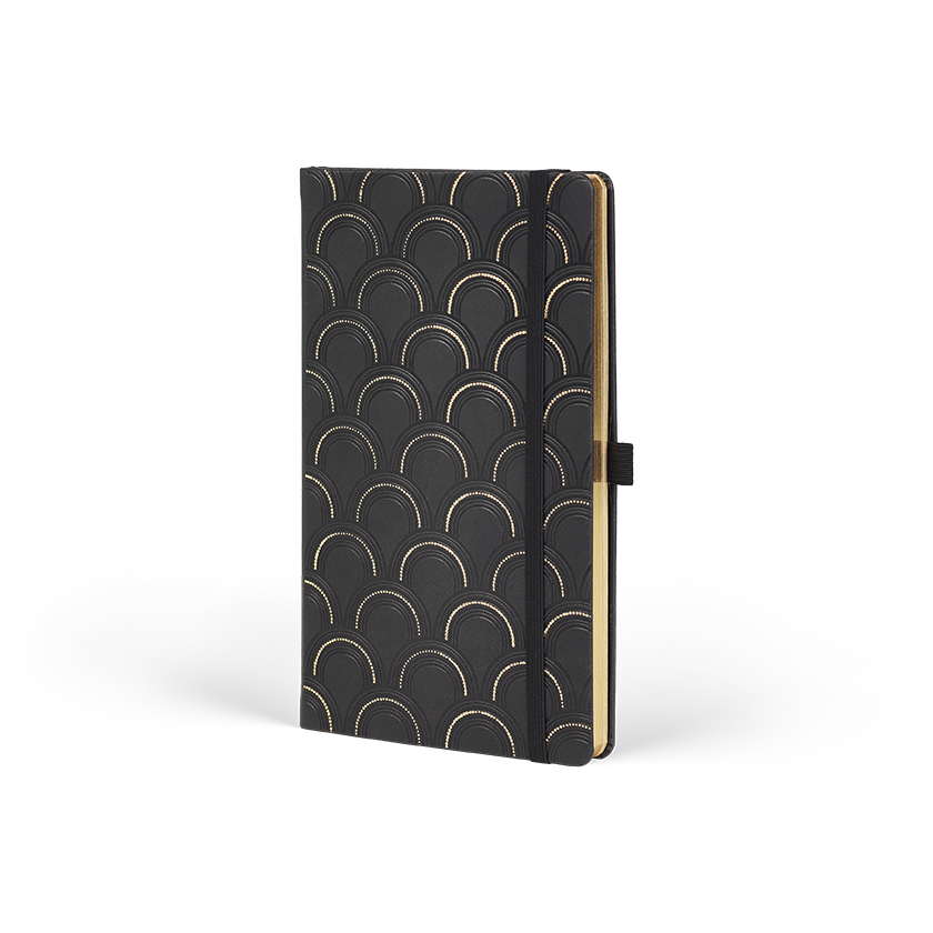 CASTELLI Notebook Large Ruled Gold Art Deco - 19x25