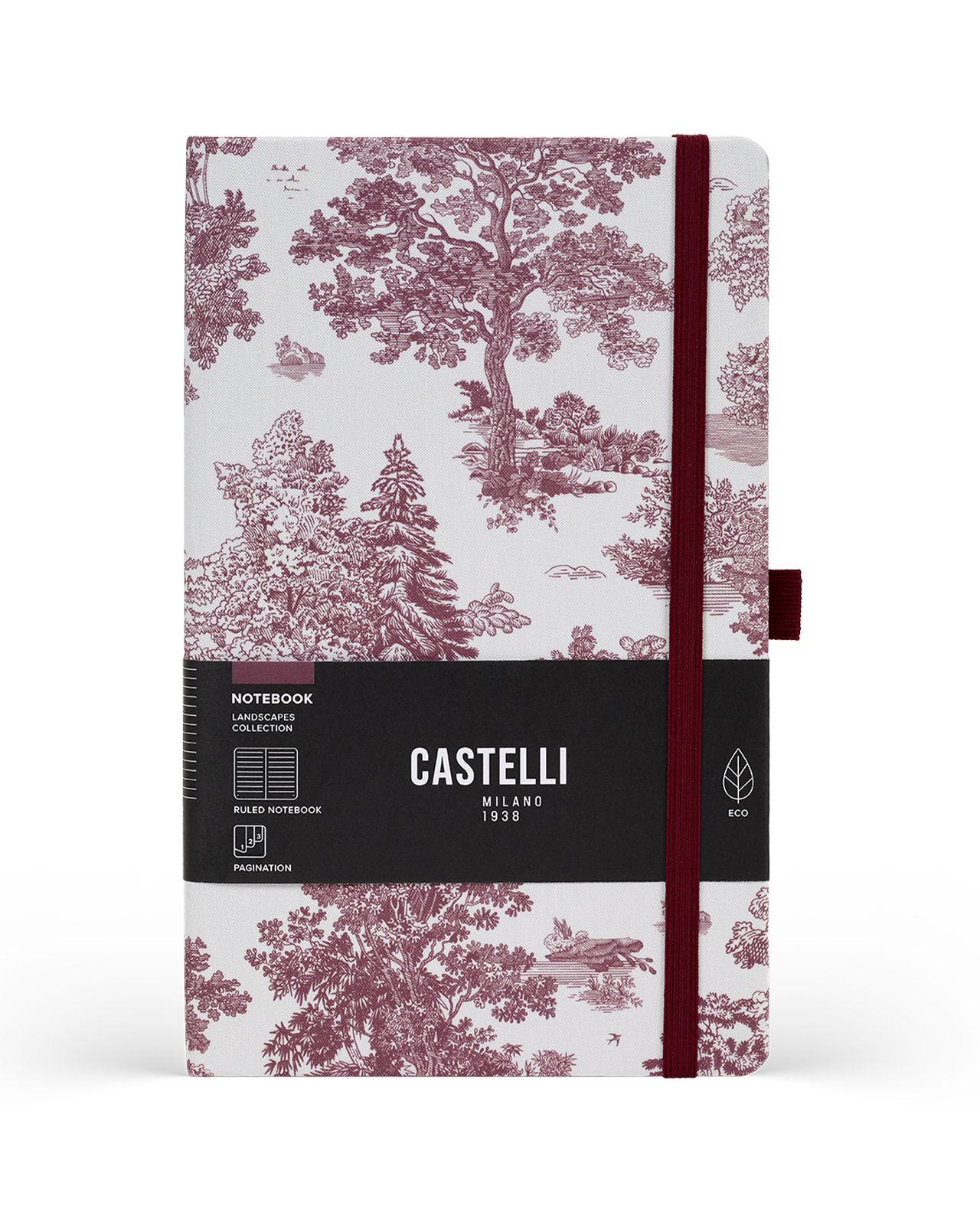 CASTELLI Notebook Midi Ruled Landscapes Rosewood - 13x21