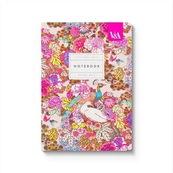 OHH DEER Neon Floral Peacock Floral | Hardback Notebook (A5)