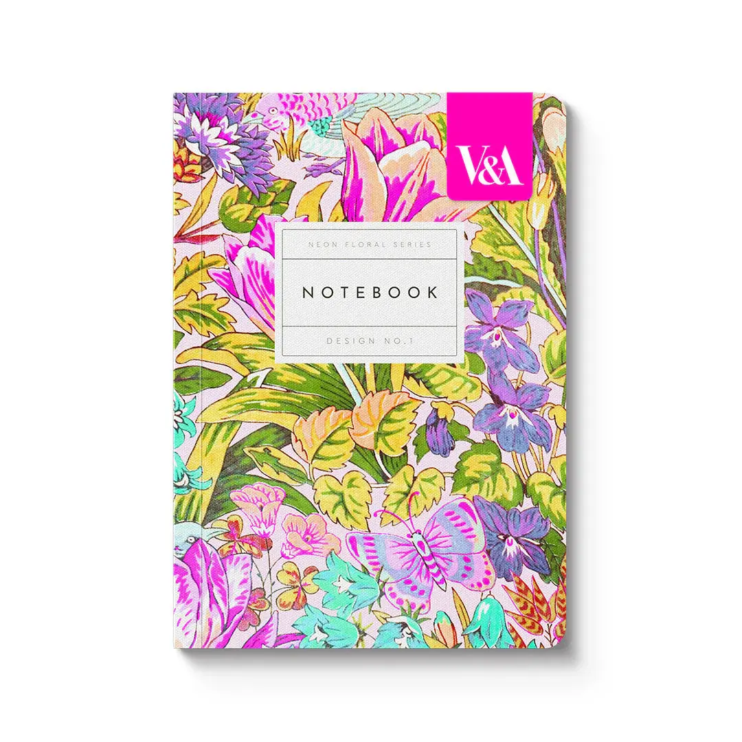 OHH DEER Neon Floral Mawson Tulip Premium Perfect Bound Notebook (A6)