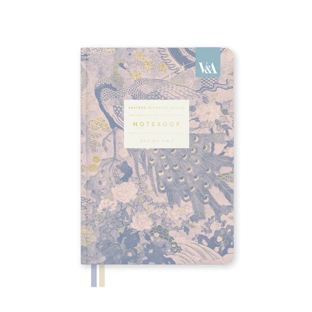 OHH DEER Eastern Elegance Peacock | Fabric Hardback Notebook (B6)