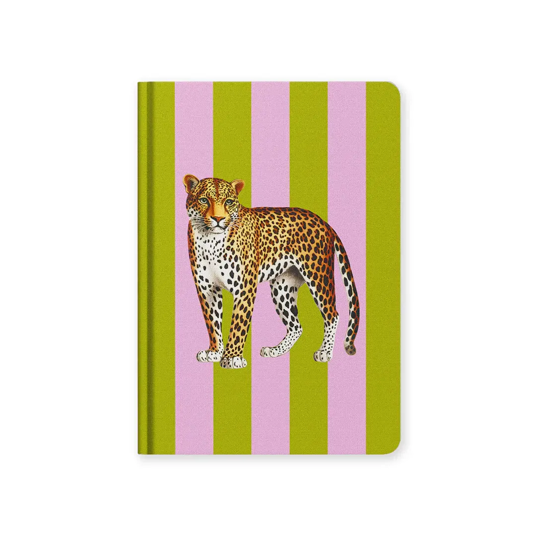 OHH DEER Stripe Leopard | Hardback Notebook (A5)