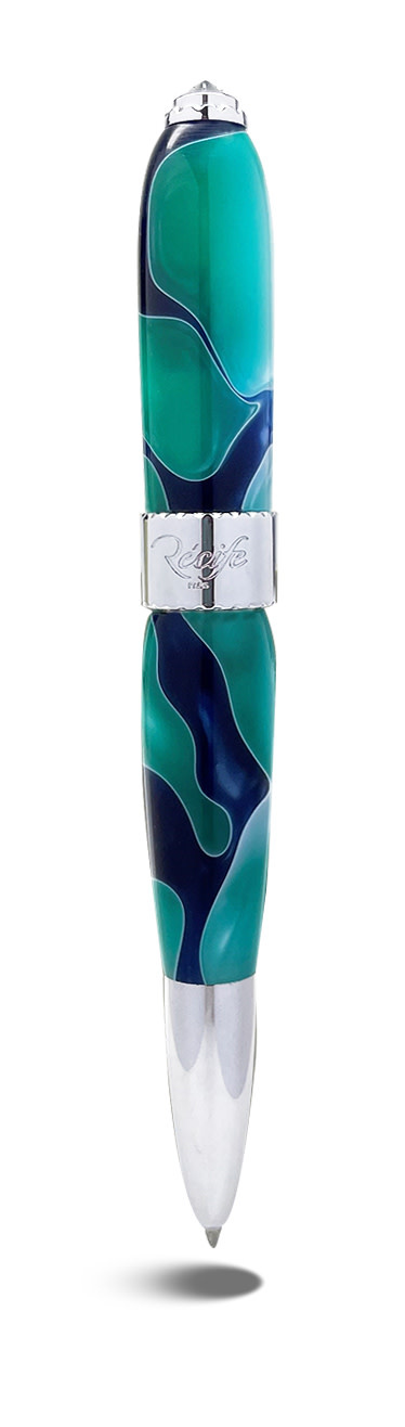 RECIFE Stylo Bille Pearl Baikal Bleu-Turquoise