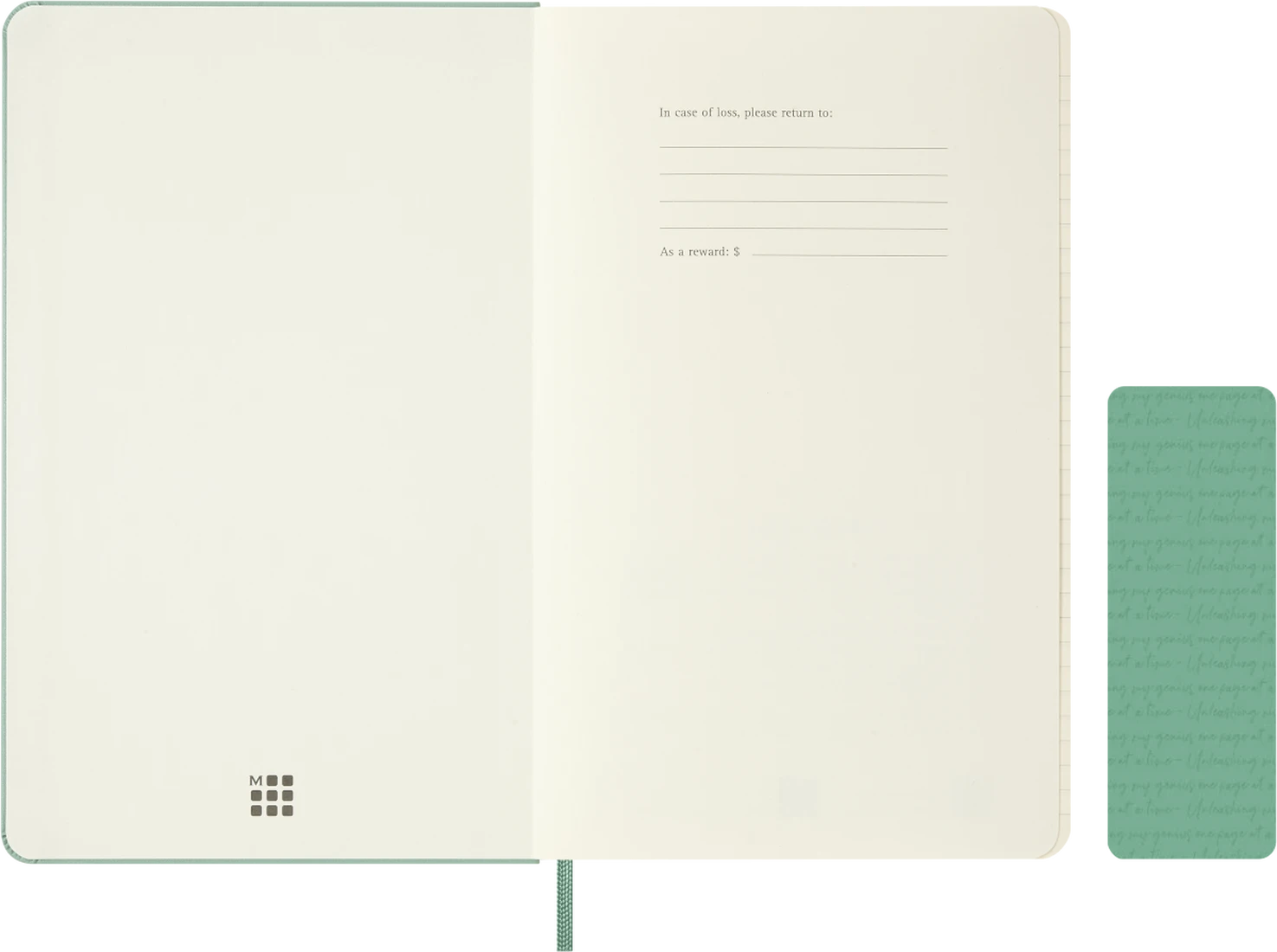 MOLESKINE Carnet Classique Grand Format Ligné Vert Sauge Couverture Rigide