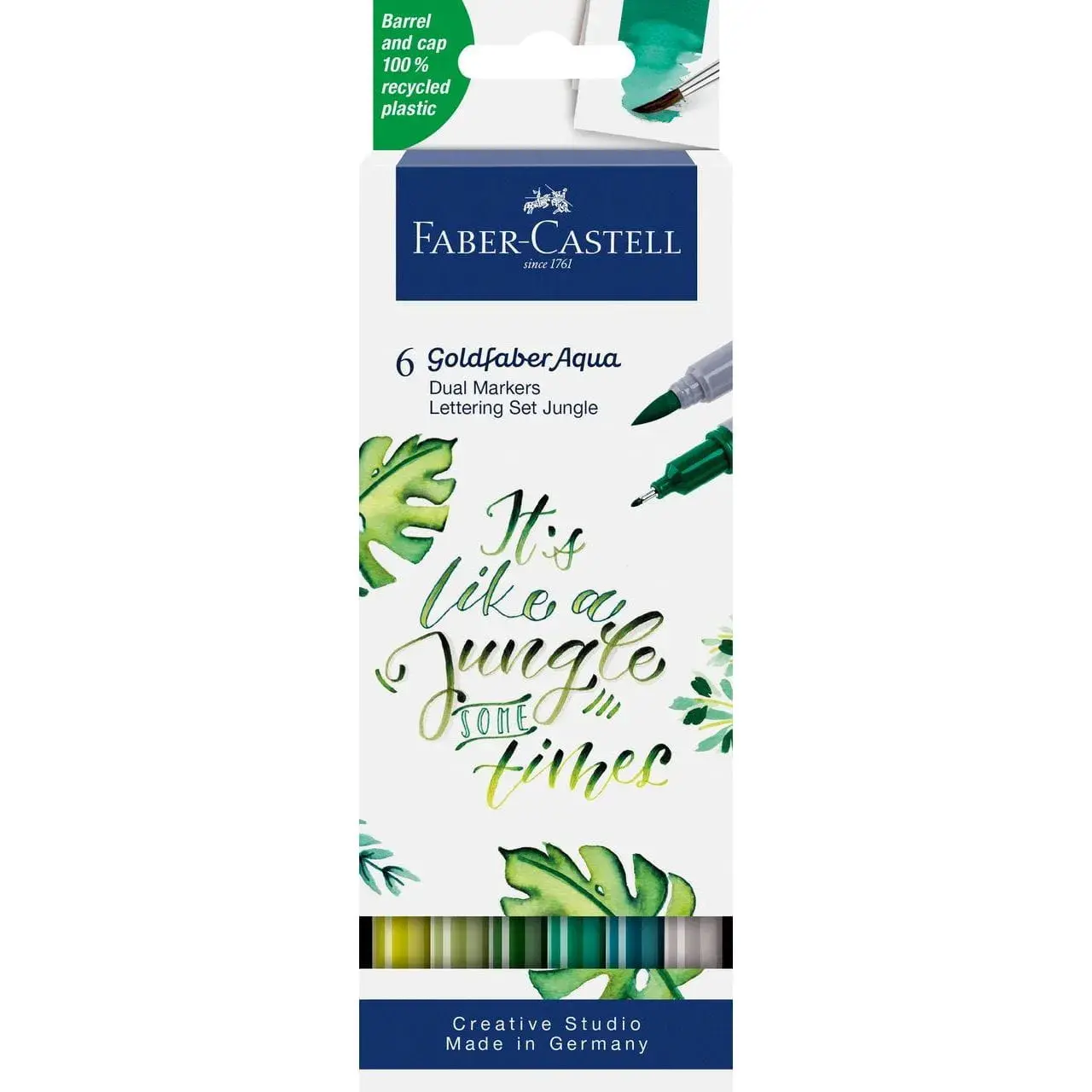 FABER CASTELL Goldfaber Aqua Dual Marker, boîte de 6, Jungle