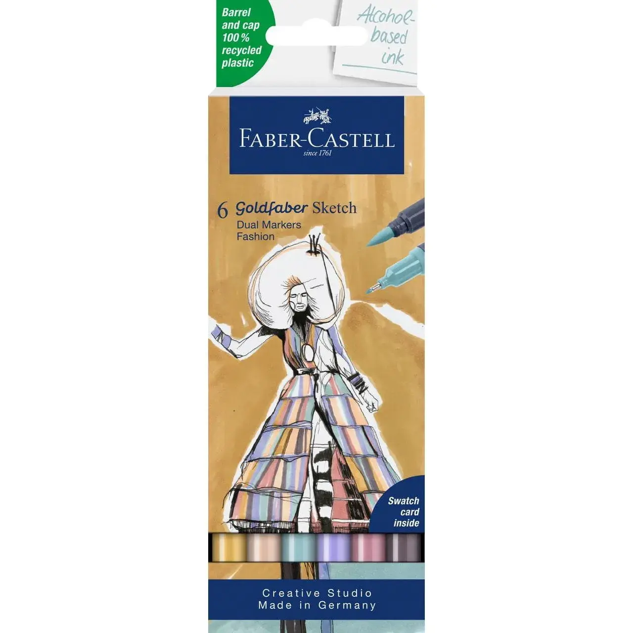 FABER CASTELL Goldfaber Sketch Marker boîte de 6, Fashion