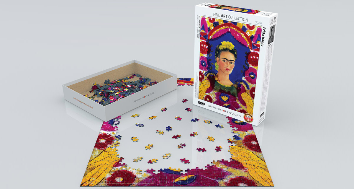EUROGRAPHICS Puzzle 1000 KAHLO - Autoportrait - Le cadre