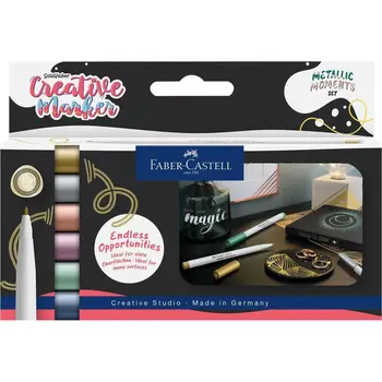 FABER CASTELL Set Gofa Creative Marker 1.5 set x 6, Metallic Moments