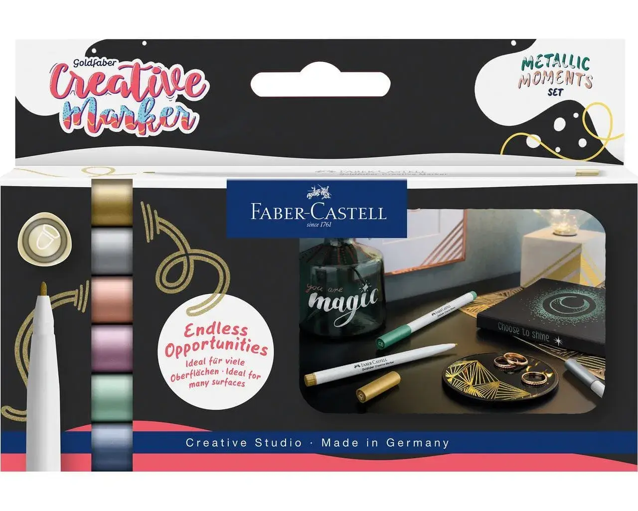 FABER CASTELL Set Gofa Creative Marker 1.5 set x 6, Metallic Moments