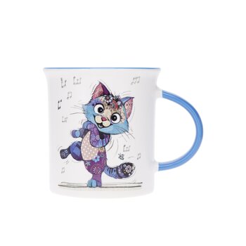 KIUB Mug Timbale Droit M 320 Ml Kook Chaton Danse