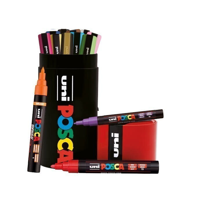 UNI-BALL Tube métal de 13 marqueurs Posca