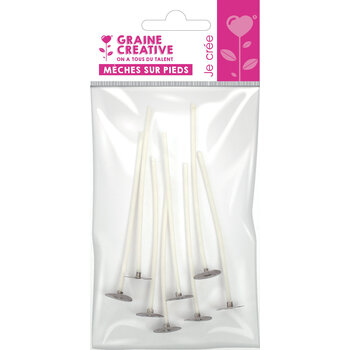GRAINE CREATIVE 8 Meches Bougie 10Cm