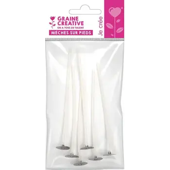 GRAINE CREATIVE 6 Meches Bougies 15Cm