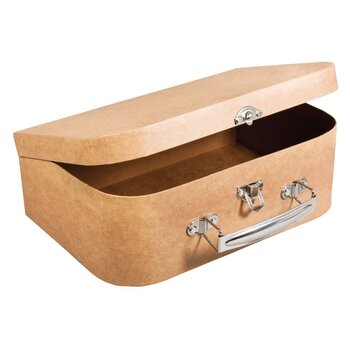 RAYHER Coffre En Pap.Mâché, Fsc Recycled 100%, 24X16X8Cm, Avec Poignée En Métal