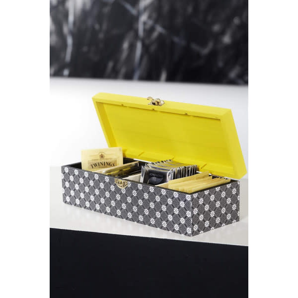 ARTEMIO Boite Thé Bois 4 Compart 27X10,5X8'