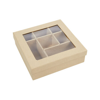 GLOREX Boîte En Carton Avec Cases  16,5X16,5X5Cm Fsc