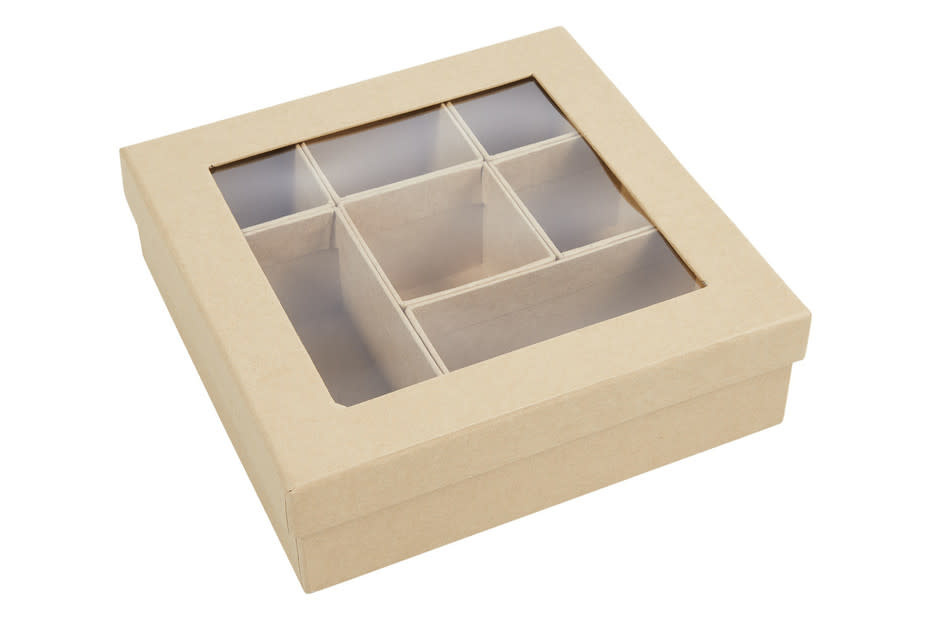GLOREX Boîte En Carton Avec Cases  16,5X16,5X5Cm Fsc
