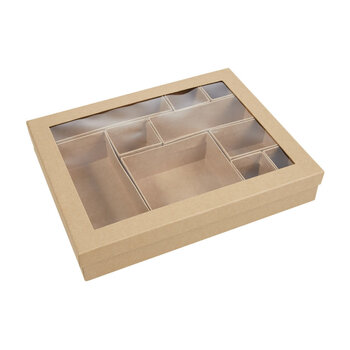 GLOREX Boîte En Carton Avec Cases  28,5X22,5X5Cm Fsc