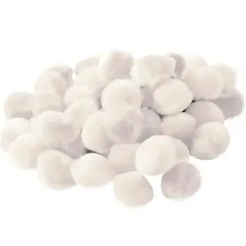 GRAINE CREATIVE 45 Pompons Ø15  Blancs Acrylique