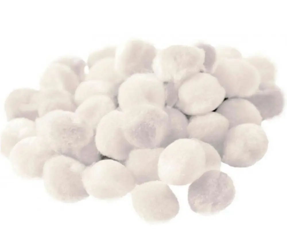 GRAINE CREATIVE 45 Pompons Ø15  Blancs Acrylique