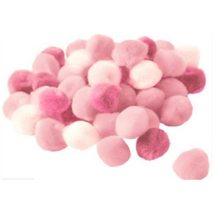 GRAINE CREATIVE 45 Pompons Ø15  Degrade De Rose Acrylique