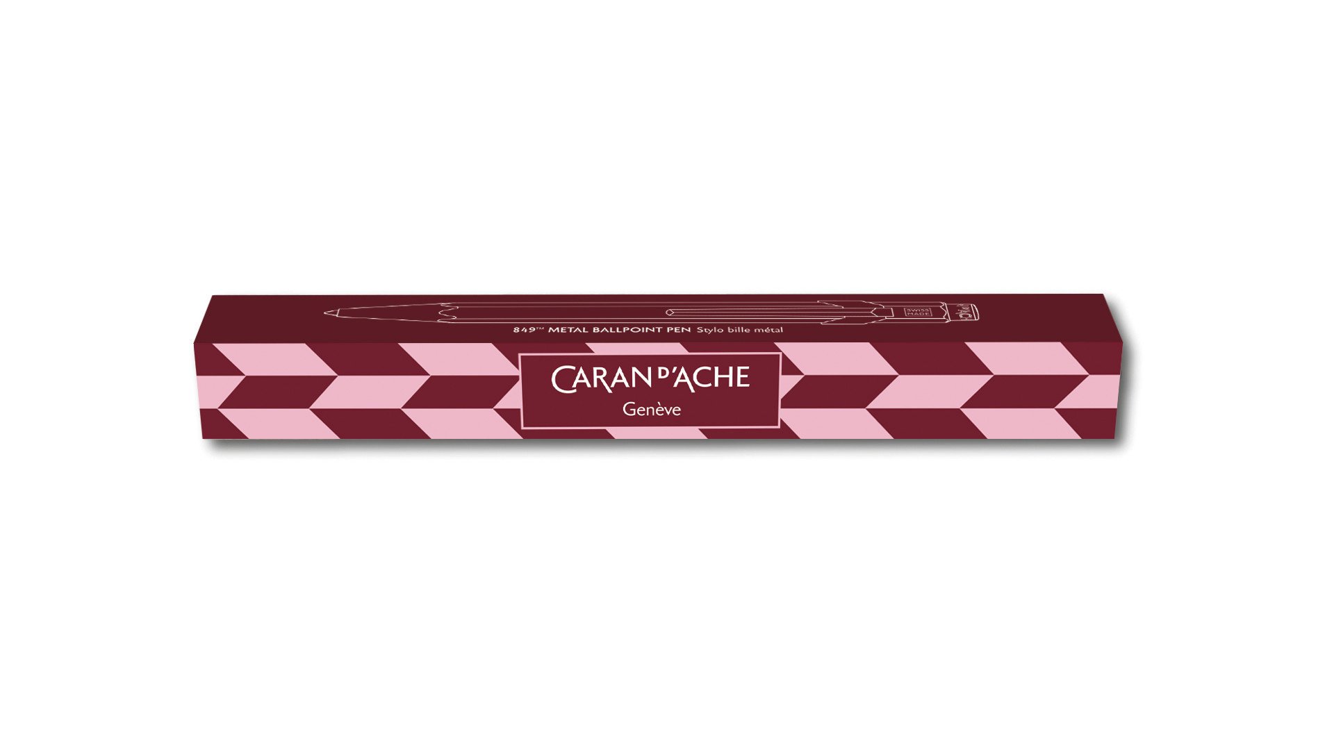 CARAN D'ACHE Stylo Bille 849 Mosaic Rouge Grenat
