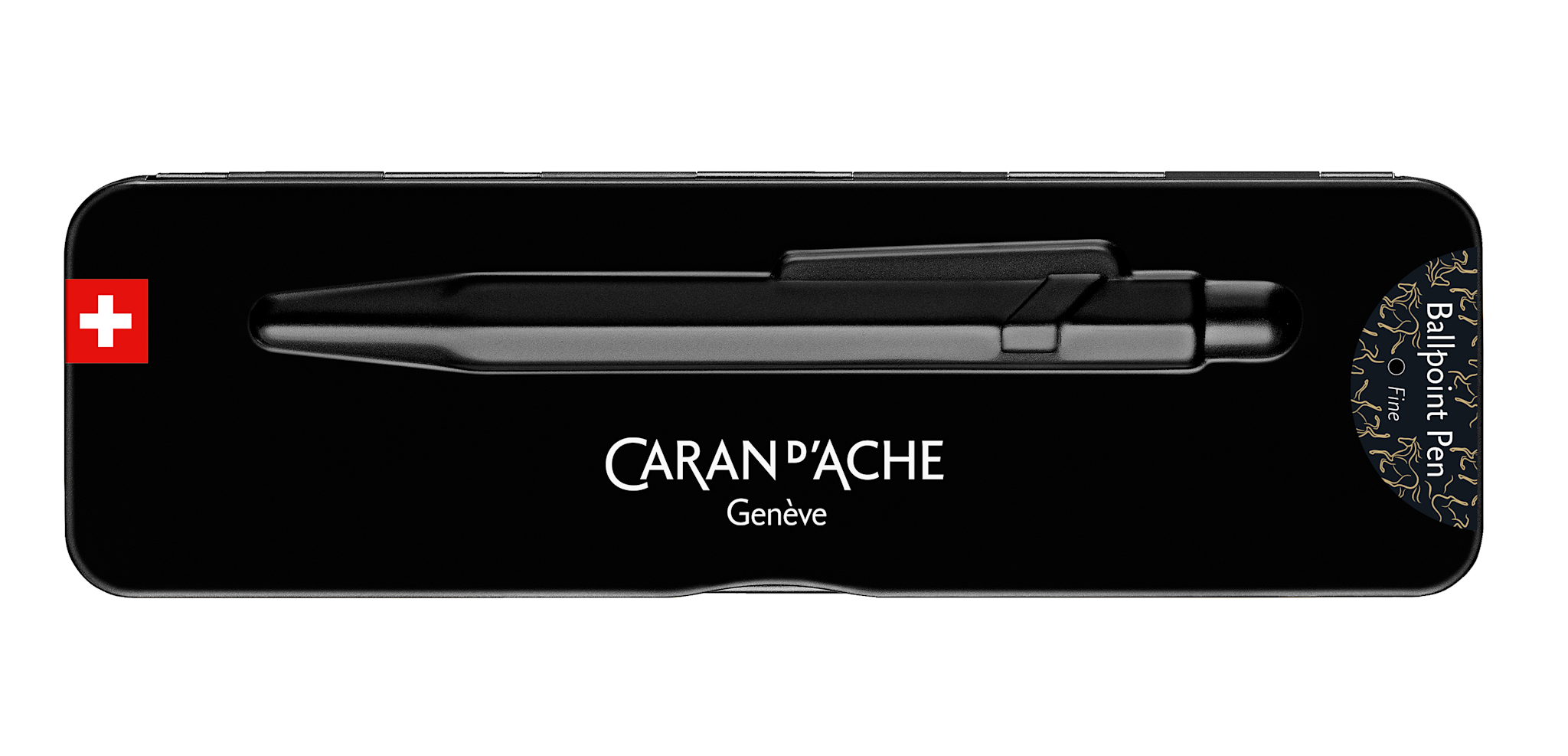 CARAN D'ACHE Stylo bille 849™ Horse Noir avec étui slimpack