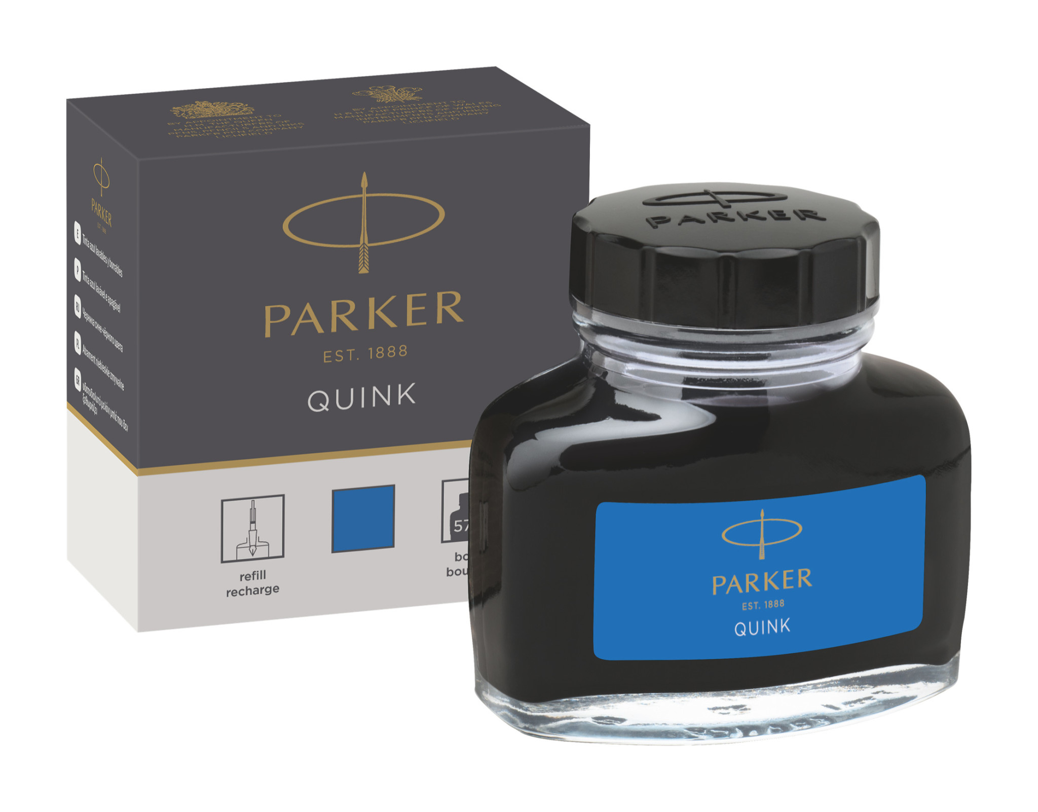 PARKER Quink flacon d'encre Bleue effaçable 57 ml