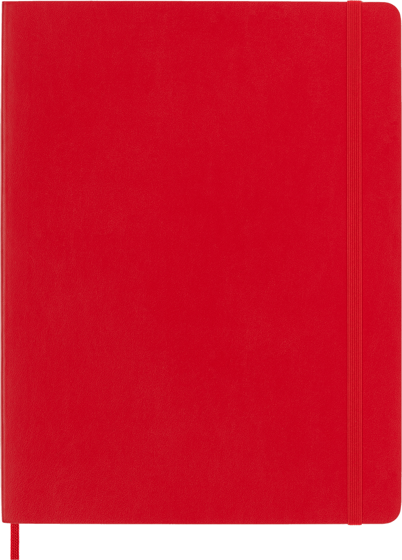 MOLESKINE Carnet Classique Grand Format À Pages Blanches Rouge Ecarlate Couverture Souple