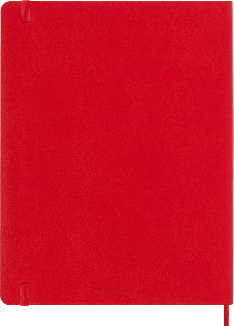 MOLESKINE Carnet Classique Grand Format À Pages Blanches Rouge Ecarlate Couverture Souple