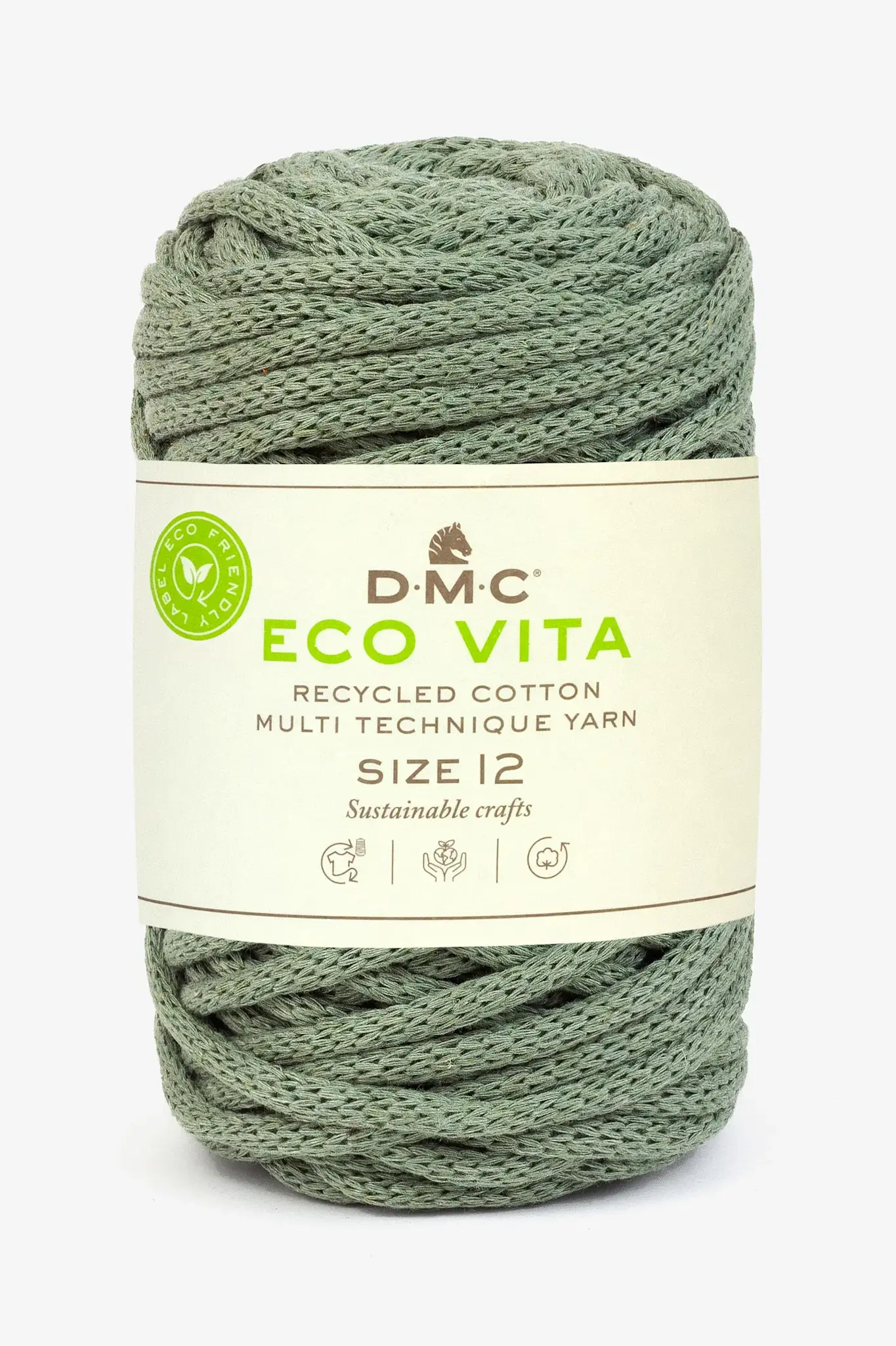 DMC Coton Recycle Eco Vita 12Mm Pelote 250G Vert