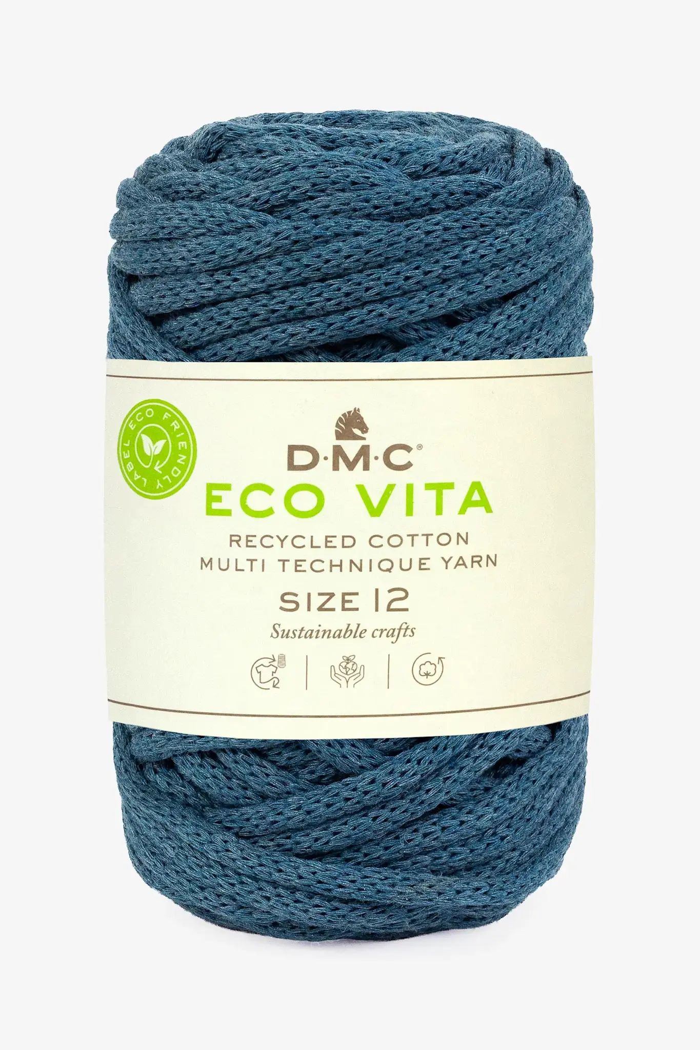 DMC Coton Recycle Eco Vita 12Mm Pelote 250G Bleu