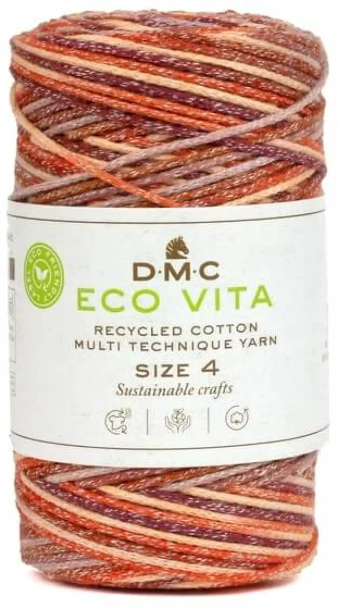 DMC Eco Vita 4 Multicolor Rouge, orange et rose 250Gr