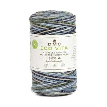 DMC Eco Vita 4 Multicolor Bleu marine, bleu ciel, gris et vert 250Gr