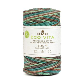 DMC Eco Vita 4 Multicolor Marron, gris, bleu canard et aqua 250Gr