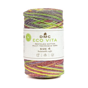 DMC Eco Vita 4 Multicolor Violet, fuchsia, vert et jaune 250Gr