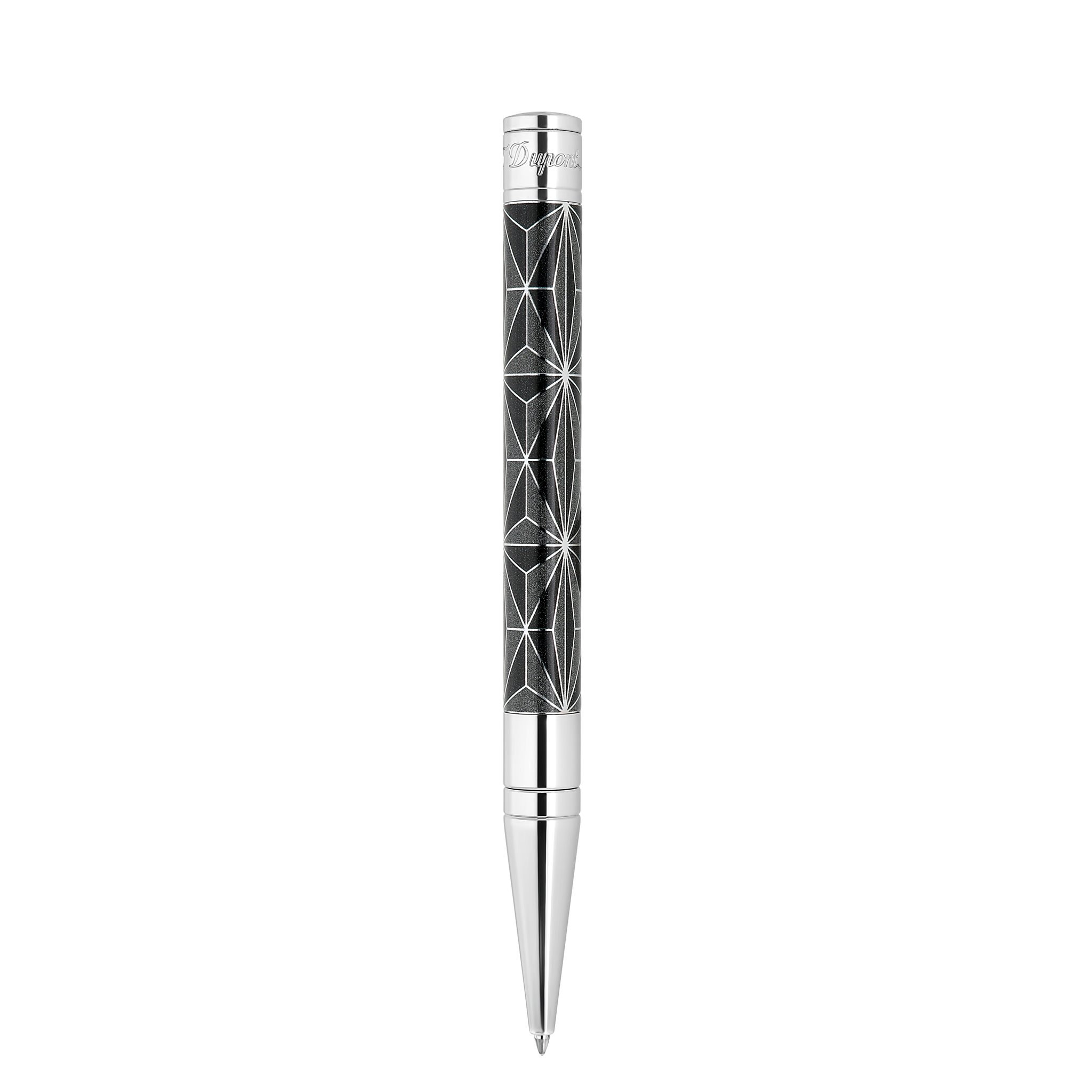 DUPONT S.T Stylo Bille Initial Fire X Noir/Chrome