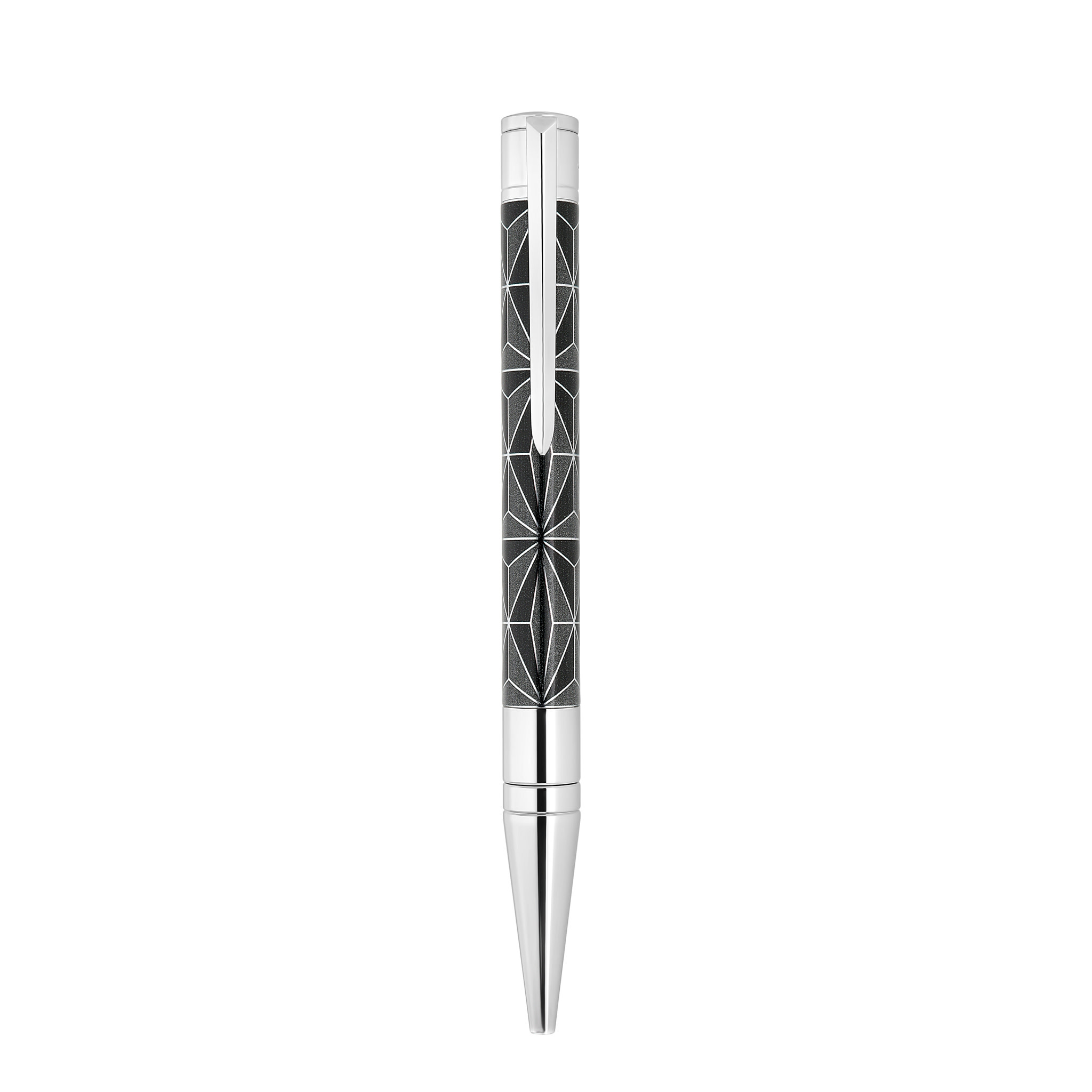 DUPONT S.T Stylo Bille Initial Fire X Noir/Chrome