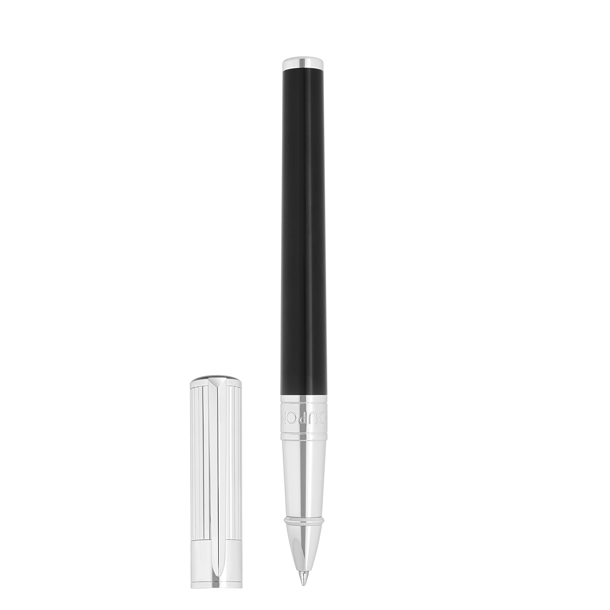 DUPONT S.T Stylo Roller Initial  Noir / Chromé