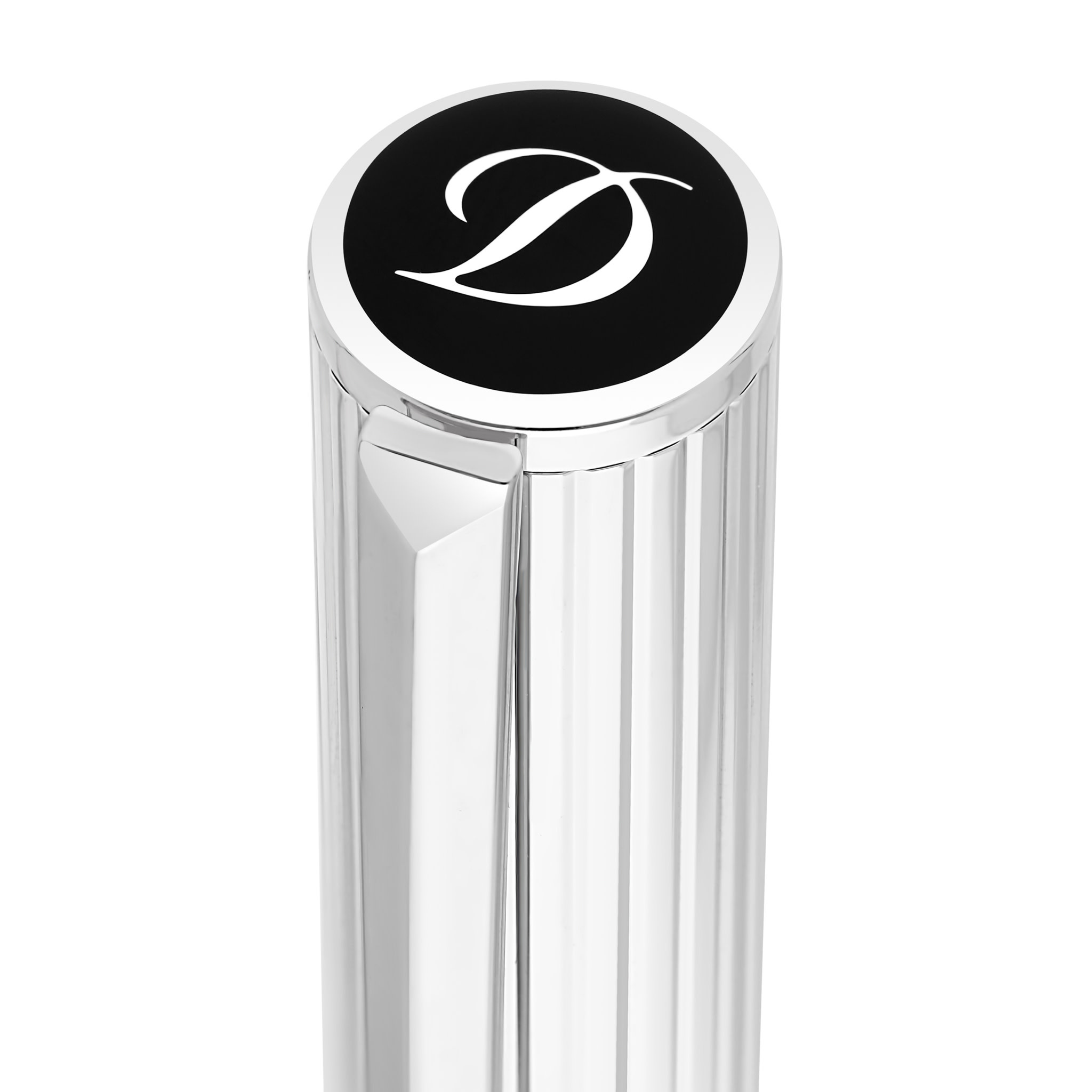 DUPONT S.T Stylo Roller Initial  Noir / Chromé