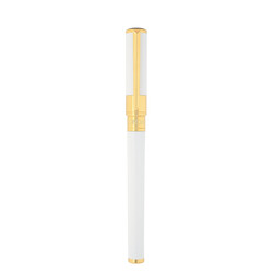 DUPONT S.T Stylo Plume Initial Blanc / Doré