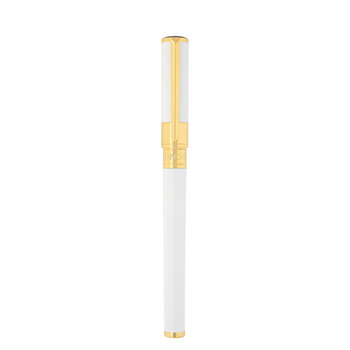 DUPONT S.T Stylo Plume Initial Blanc / Doré