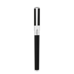 DUPONT S.T Stylo Plume Initial Noir / Chromé