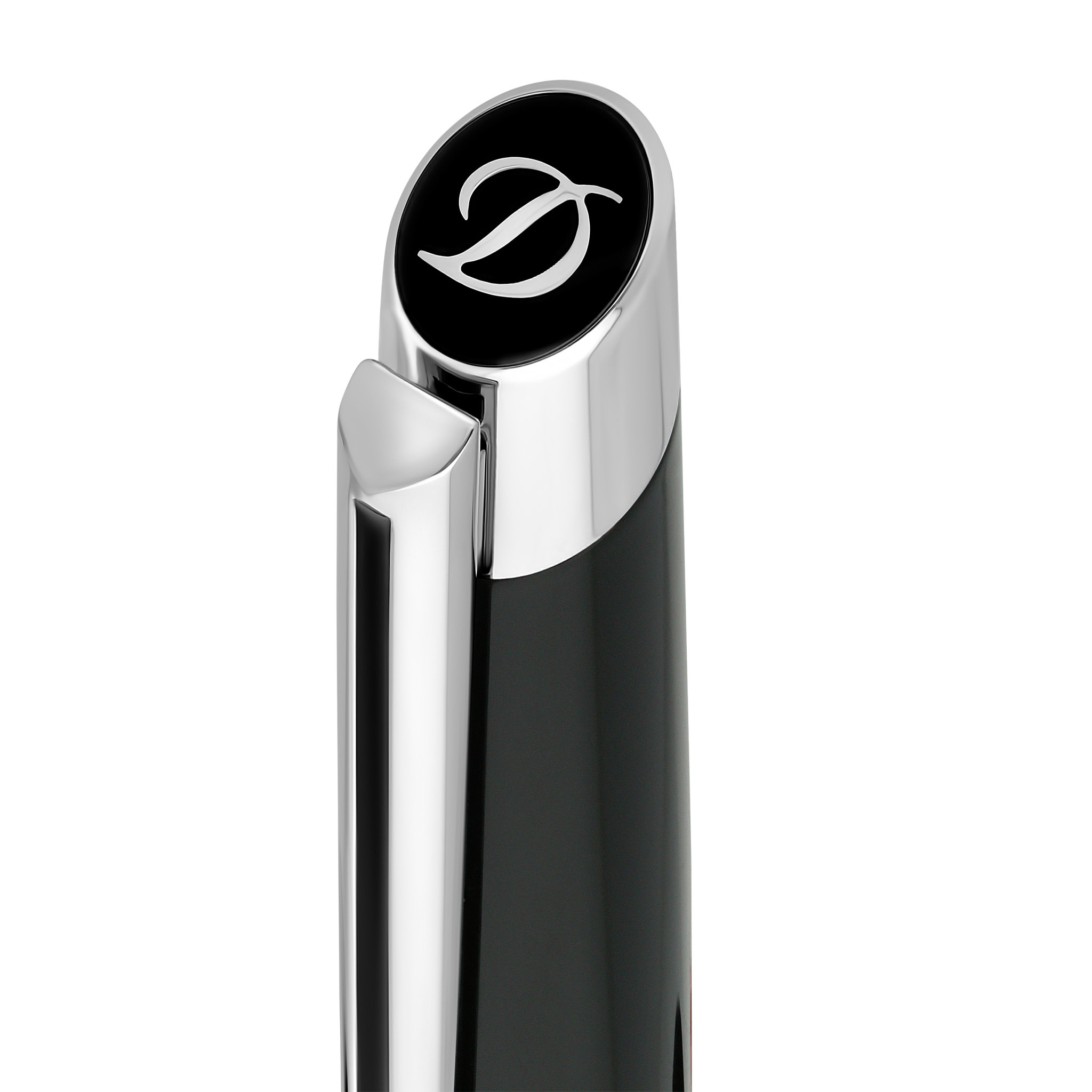 DUPONT S.T Stylo Bille Défi Millenium Argenté et Noir Laqué