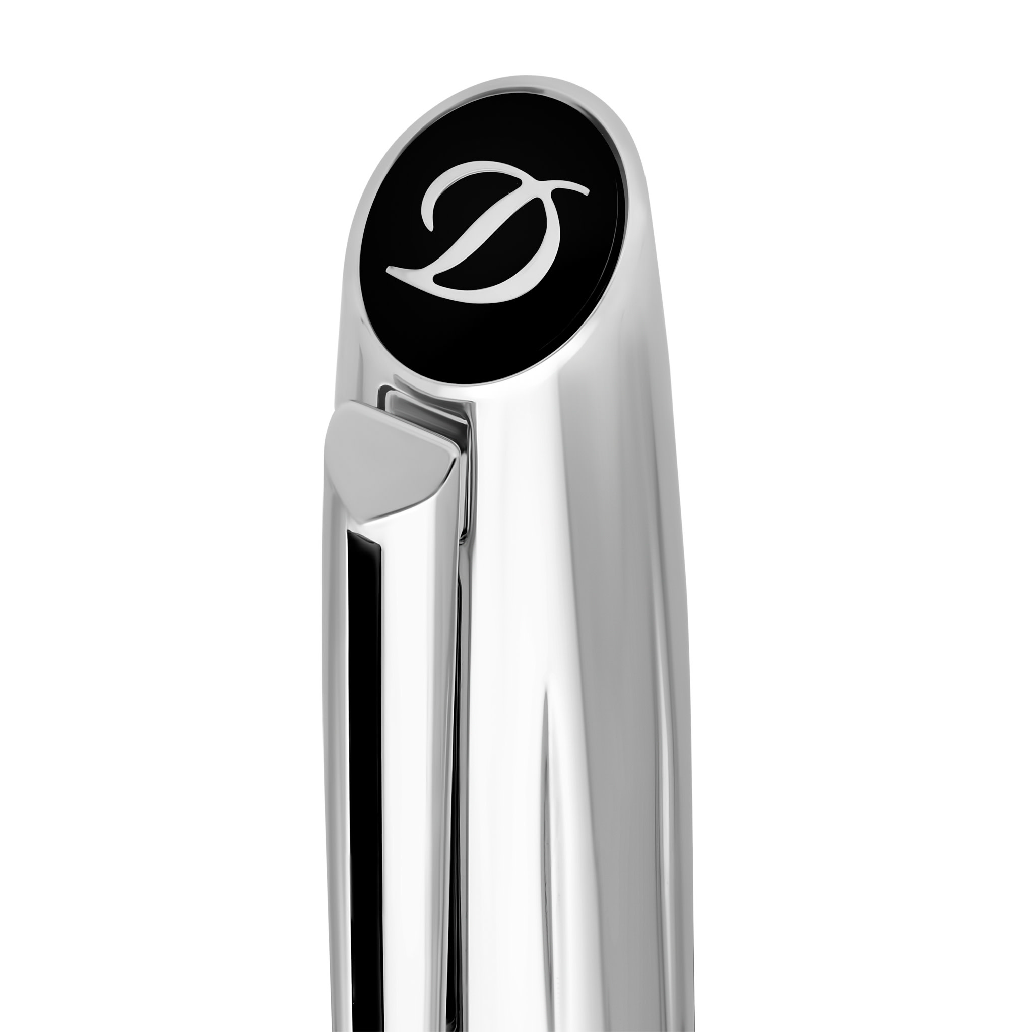 DUPONT S.T Stylo Plume Défi Millenium Argenté et Noir Laqué
