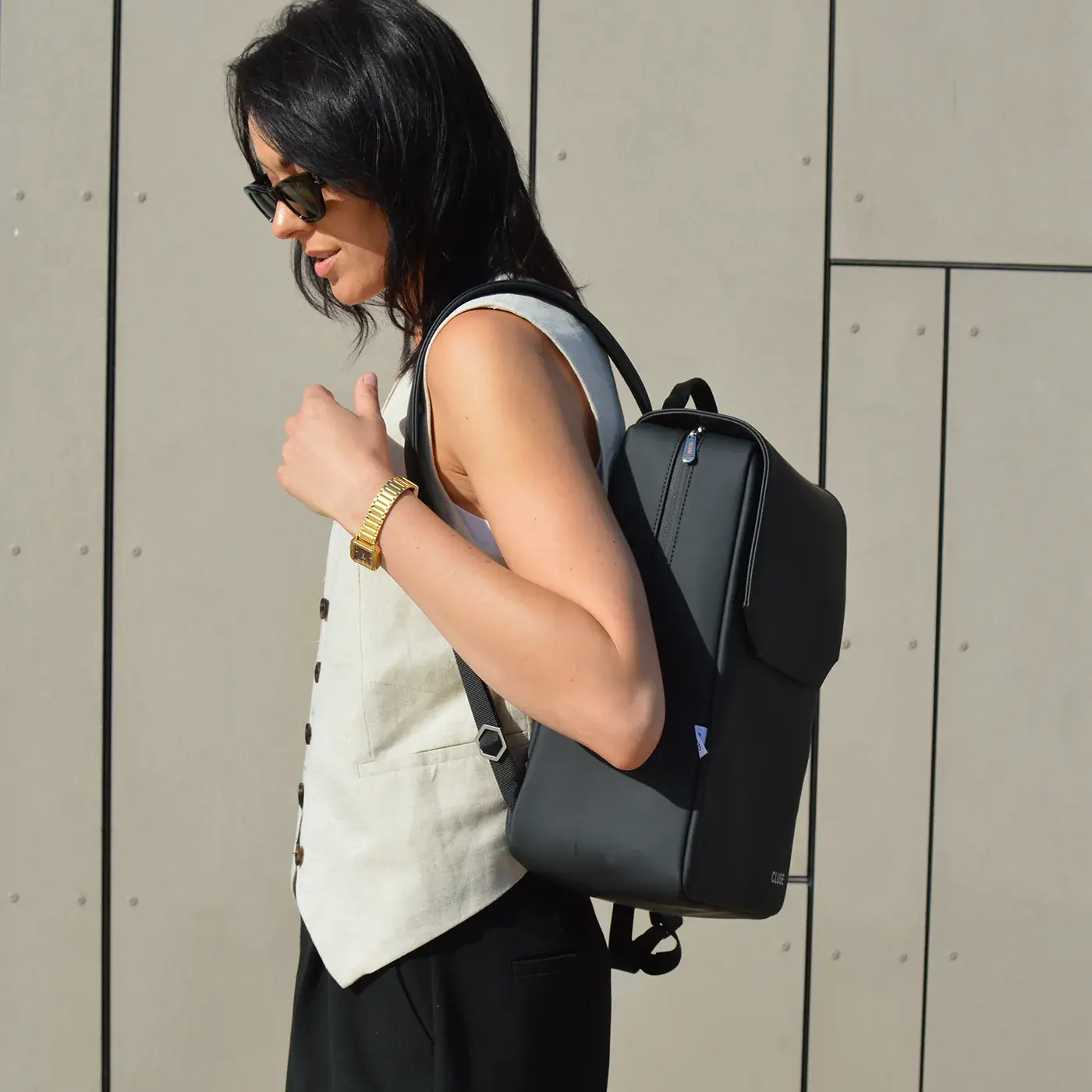 CLUSE Sac à Dos Nuitée - Black, Silver Colour