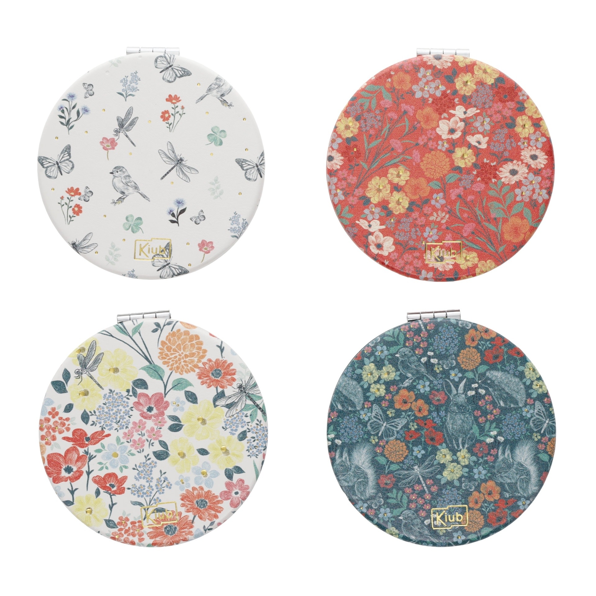 KIUB Miroir Rond Plat Jardin Des Merveilles modèles aléatoires, vendu à l'unité 7,7x7cm