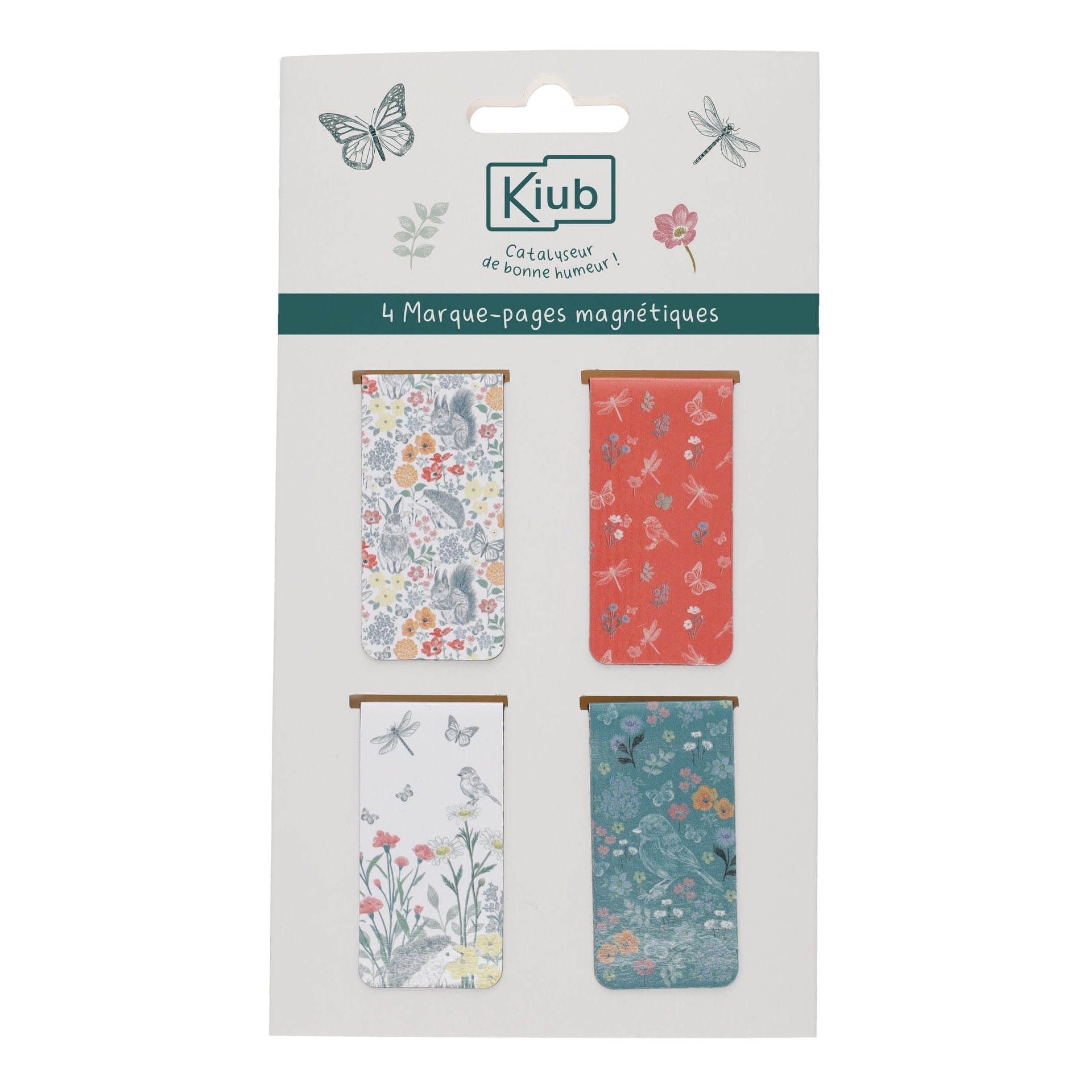 KIUB Marque Pages Magnetiques Jardin Des Merveilles modèles aléatoires, vendu à l'unité 6x3cm