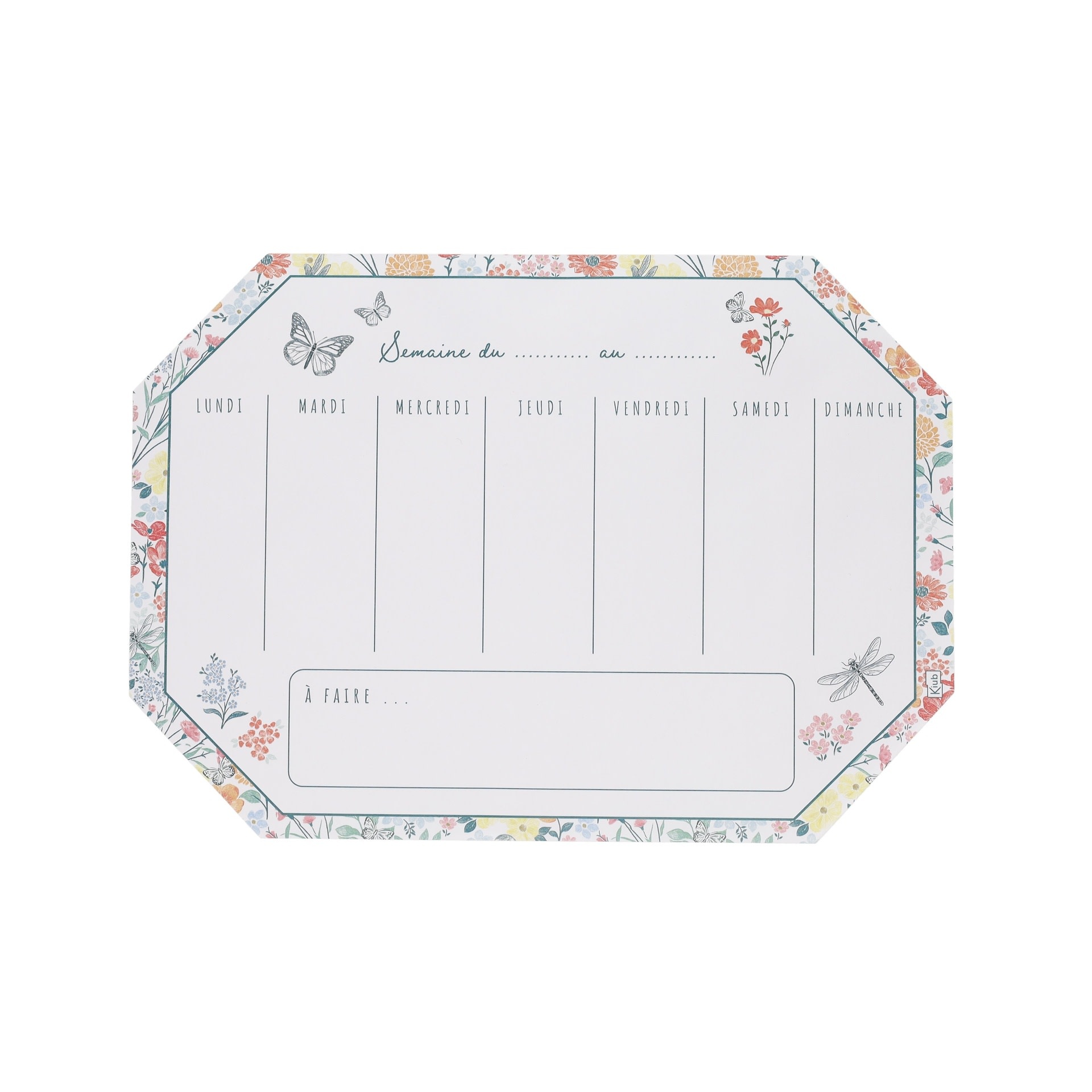 KIUB Semainier Aimanté Jardin Des Merveilles