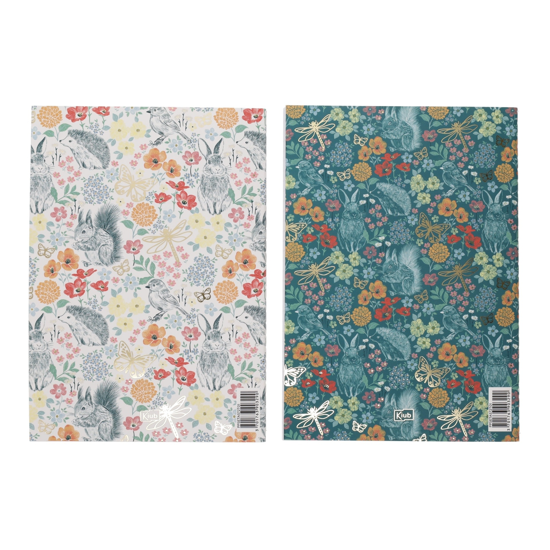 KIUB Set De 2 Carnets A5 Avec Ficelle Jardin Des Merveilles